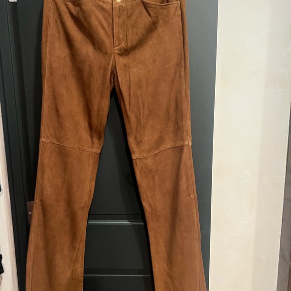 Ralph Lauren Vintage 100% Suede Leather Pants Size 8 - Picture 6 of 7